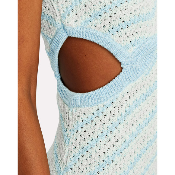 For Love and Lemons Corina Cut Out Mini Dress Blue (Flawed) - Picture 3 of 10